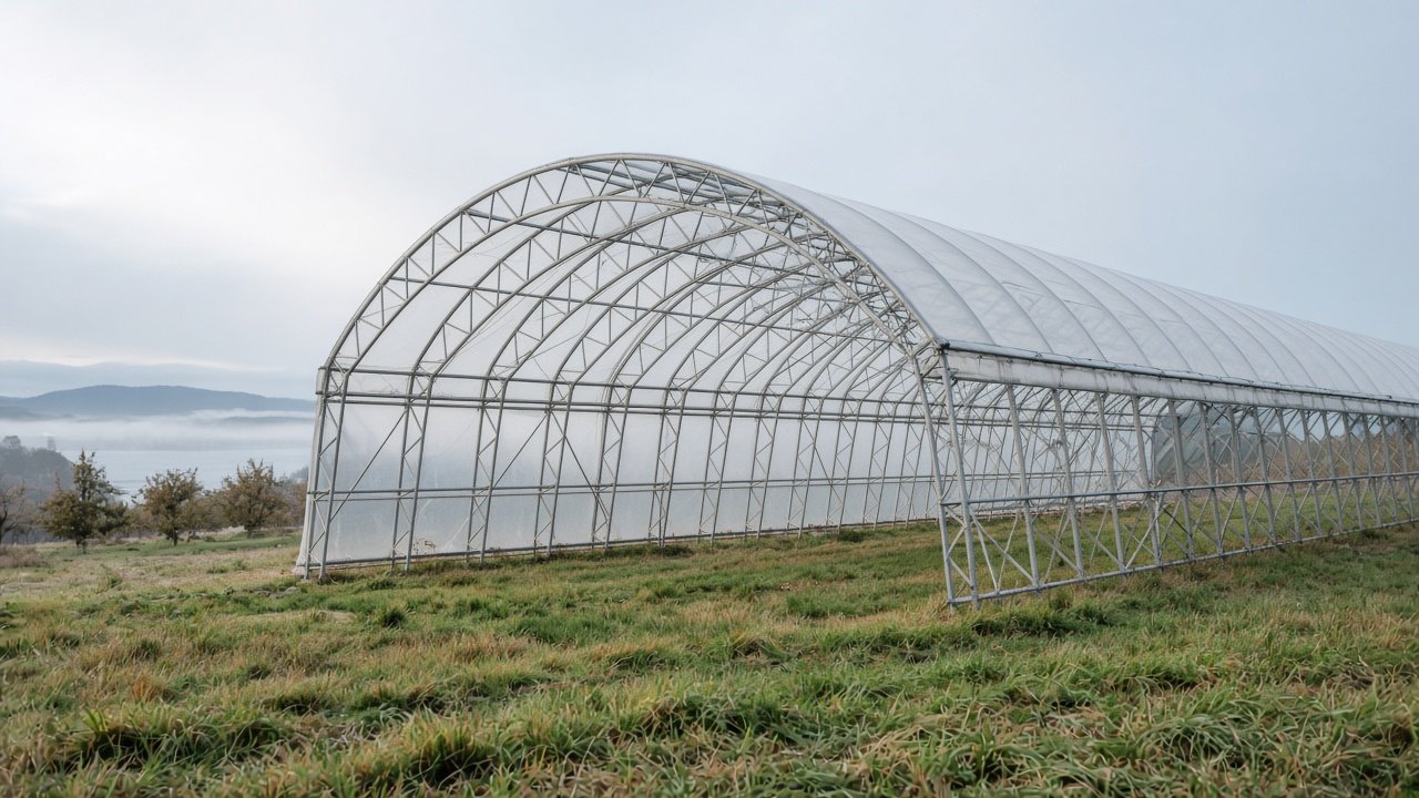 Galvanized light-gauge steel high tunnel